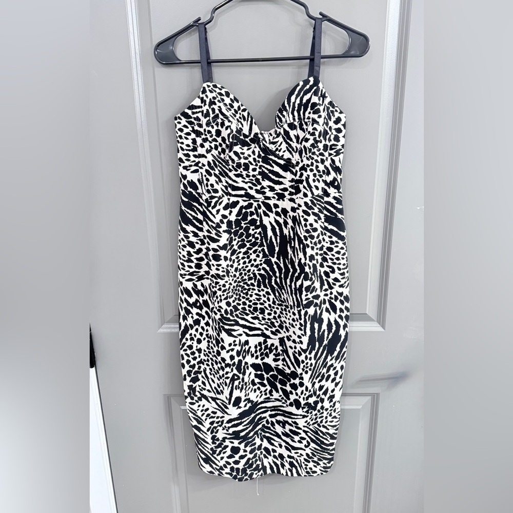Sergio Hudson x Target Animal Print Sweetheart Bodycon Dress NWT size S